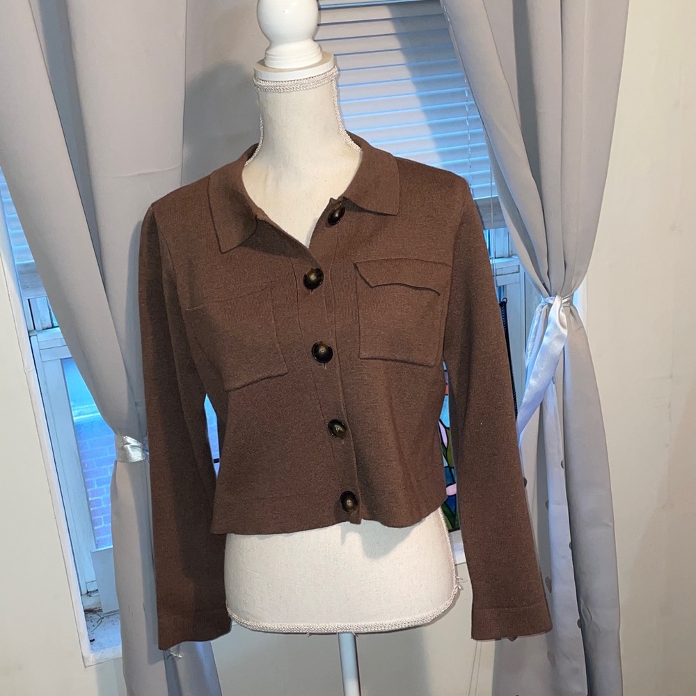 Brown Women's Jacket - Picture 3 of 4